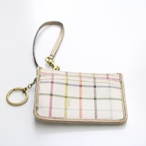 Coach Peyton Tattersall Plaid Wristlet